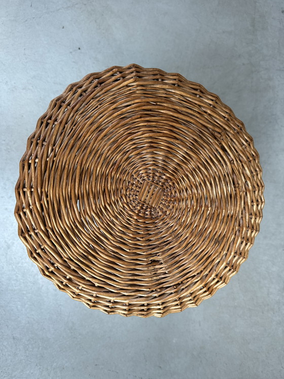 Image 1 of Sgabello vintage in vimini/bambù