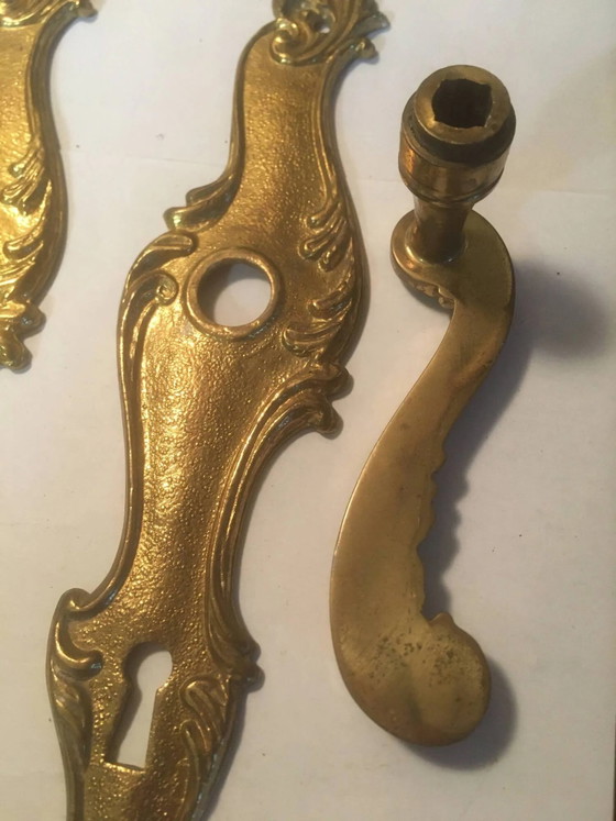 Louis xv style brass crutches and plaques – Decorative Objects, Vintage (photo 5 of 14)