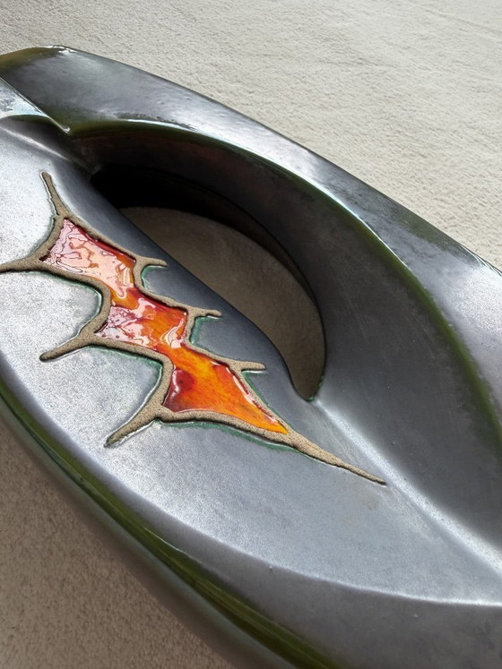 Image 1 of Vase Roberto Rigon pour Bertoncello Ceramiche d'Arte modèle 2/A 