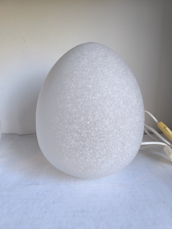 Image 1 of Lot de 3 lampes vintage en verre Clichy Egg