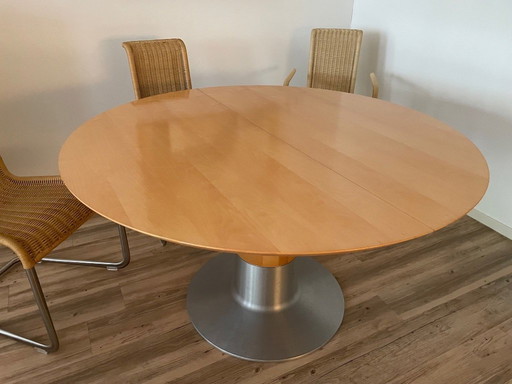 Dining table Arco Balance diameter 130 cm, extendable 189x130