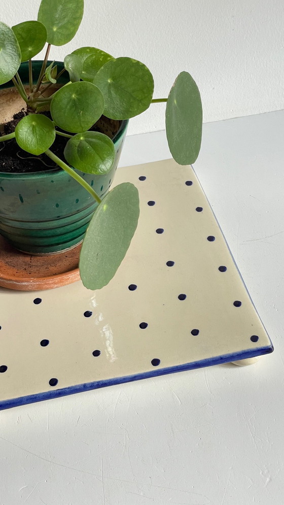 Image 1 of Sottobicchiere in ceramica con puntini St Clément VINTAGE