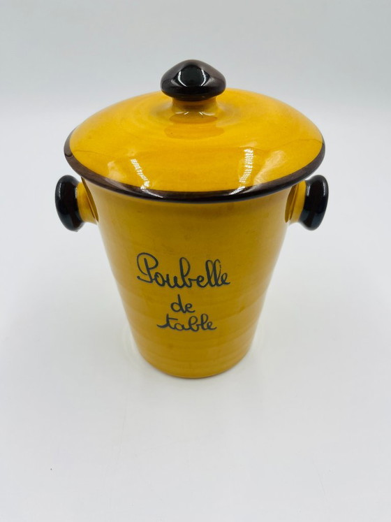 Ceramic Table Bin from Vallauris, Table accessories, Yellow, Vintage (photo 2 of 9)