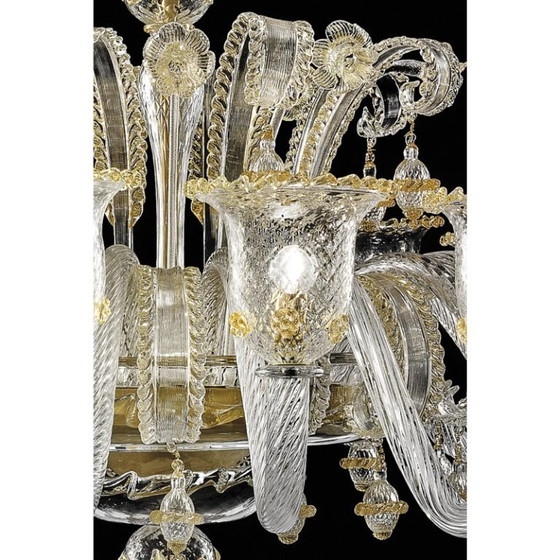Image 1 of Imperial Style “Rigadin” Murano Glass Chandelier in Venetian Design