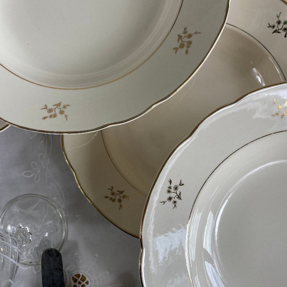 Image 1 of 6 piatti fondi antichi in terracotta color crema di Villeroy & Boch