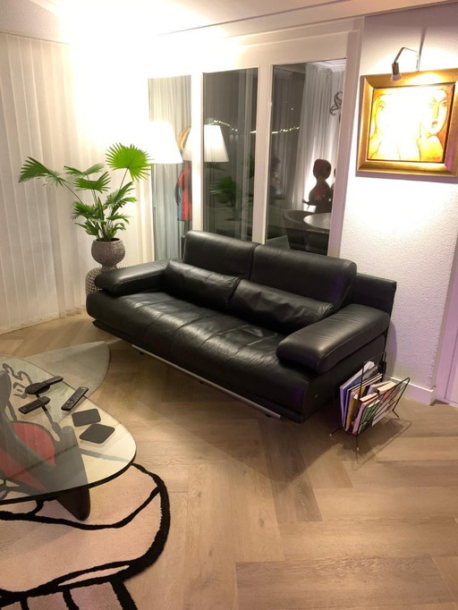 À vendre : Canapé design exclusif Rolf Benz 6500 2.5 en cuir noir