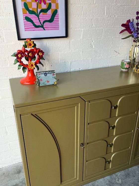 Image 1 of Buffet postmoderne des années 1970 aux lignes Art déco (restylé)