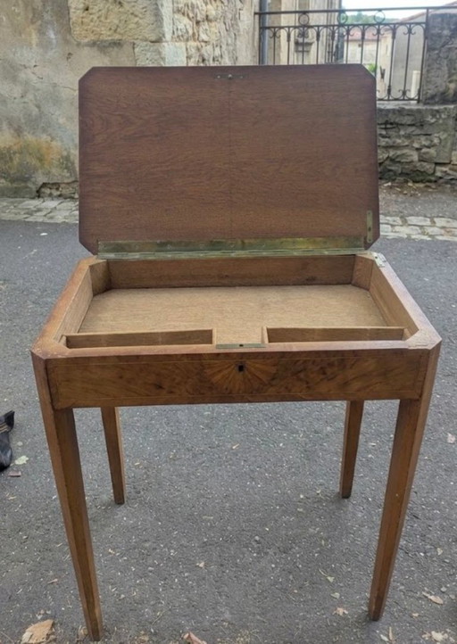 Mesa de costura vintage / Mesa de trabajo / Mesa auxiliar – bijzettafels, Wood (photo 2 of 5)