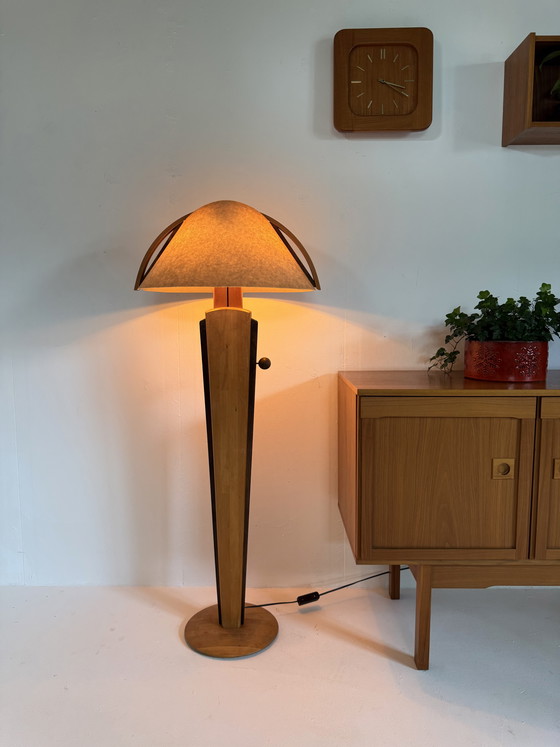 Image 1 of Vintage adjustable alder floor lamp, Domus ‘80