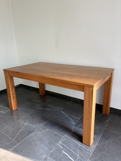 Solid wood table - 1990s vintage - designer piece – eettafels