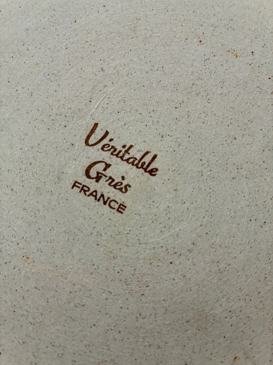 Lotto piatti vintage in gres smaltato con decoro floreale, Grès de France, Stoviglie, Ceramica, Multicolore (foto 7 di 7)
