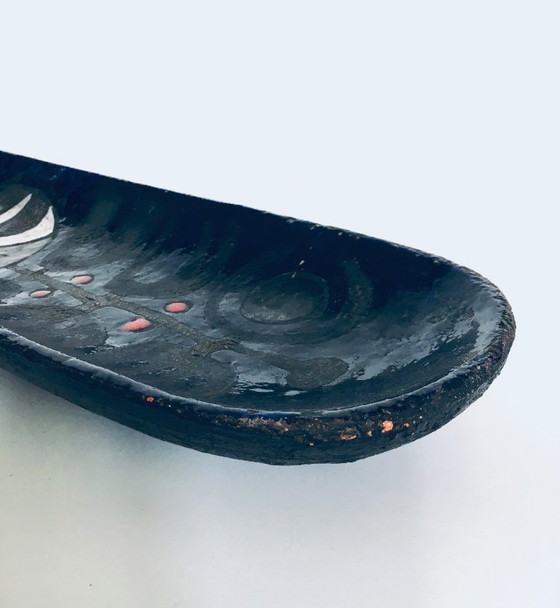 Image 1 of Plat XL en céramique d'atelier, conçu par Rogier Vandeweghe pour Perignem Studios, Belgique, années 1960