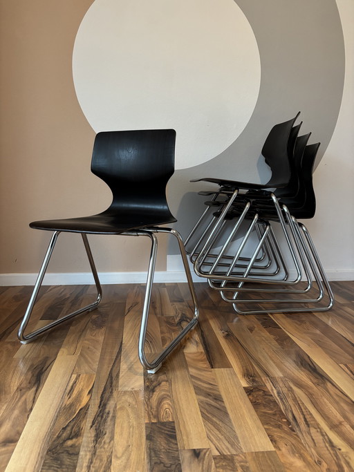 5 Pagholz chairs by Flötotto, 1960s–1970s