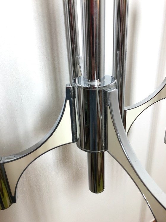 Image 1 of Gaetano Sciolari Nine-Light Iconic Chandelier, 1970s
