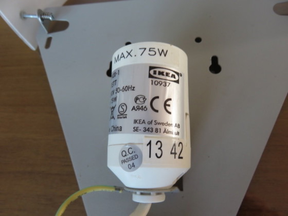 Image 1 of Wandlamp "Kvintett" van IKEA, 1995, wit opaline glas