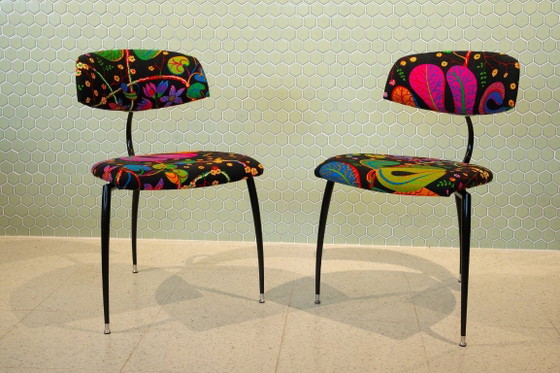 Lande Tripode contro Josef Frank Teheran – Sedie da pranzo, Metal, Textile (photo 8 of 9)