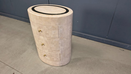 Image 1 of Vintage tessellated stone sideboard chest of drawers by Maitland Smith, 1980s