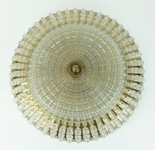 1960s mid century ceiling lamp laiton et verre hollywood regency style