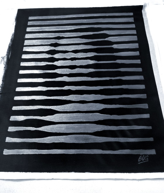 Image 1 of Walter Geraci - Gioconda stripes XL silver 