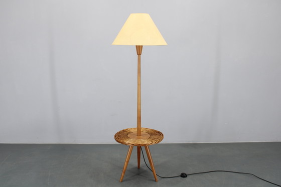 Image 1 of 1970s Jan Kalous Wooden Floor Lamp for ULUV, Czechoslovakia