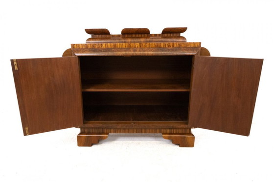 Image 1 of Vintage walnut chest of drawers, Poland, mid-20th century.