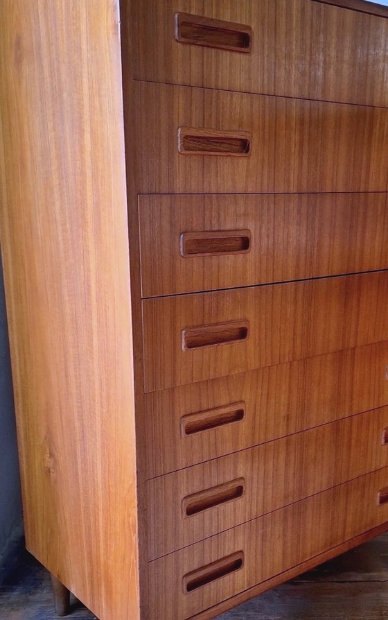 Image 1 of Deense teakhouten ladekast van Borge Dam, jaren 60.