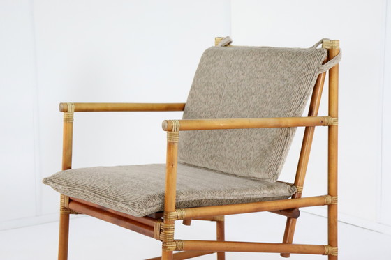 Image 1 of Set Of 4 Safari Bamboo Chairs + Table 'Geleen' Vintage