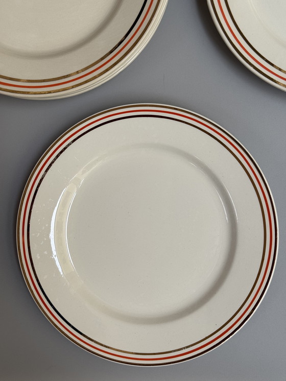 Image 1 of Boch Frères La Louvière, Belgio – Anni '40, 25 cm - Set di 6 Piatti Piani Vintage