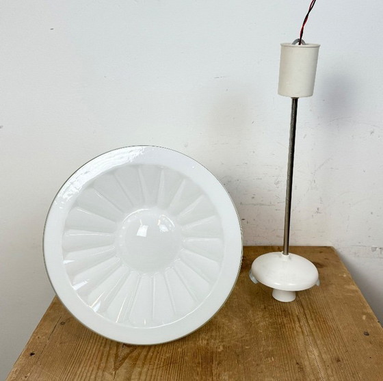 Image 1 of Vintage Chandelier with Milk Glass from Elektrosvit, 1960s