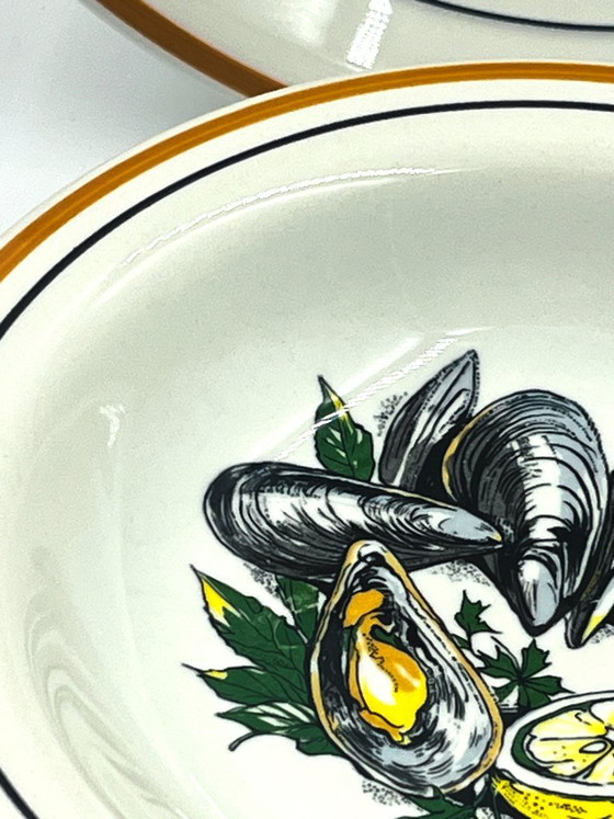 Mussel Serving Set Ceramica Quadrifoglio, Bowls, White (photo 8 of 15)