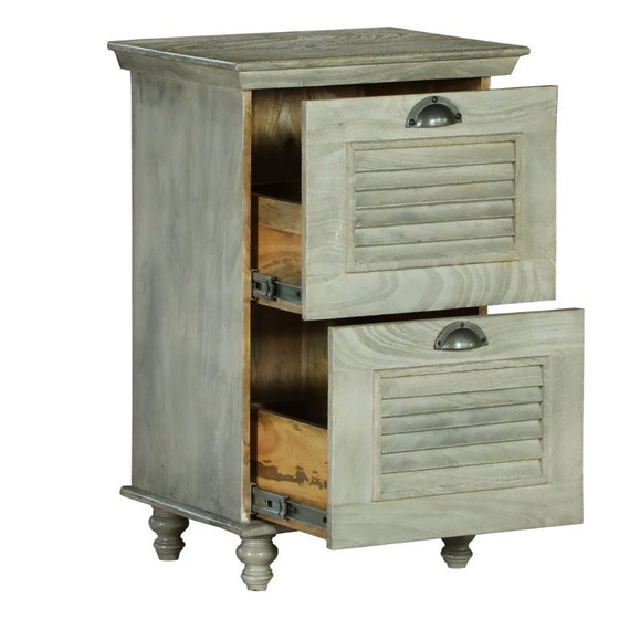 Comodino con cassetti in legno REGRIT – Comodini, Metallo (photo 5 of 8)