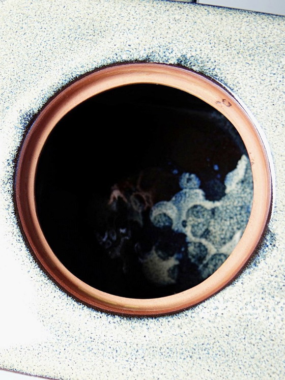 Image 1 of Chinese glazed earthenware tea set, teapot and 4 cups, 1980s