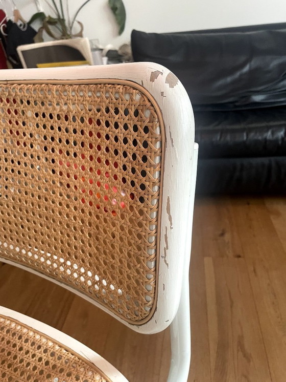 Image 1 of 2x defecte Ceska Marcel Breuer eetkamerstoelen