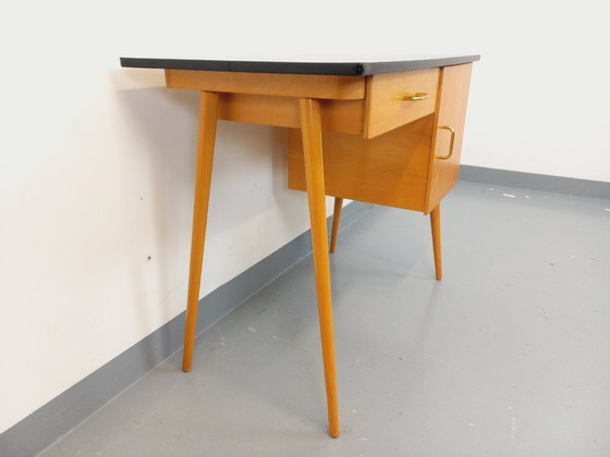 Image 1 of Vintage Baumann wooden desk from the 1950s