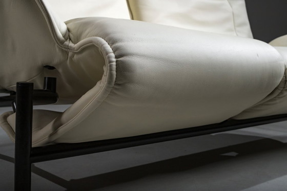 Image 1 of Vintage Cassina Veranda Reclining Sofa in Cream Leather, 1980s