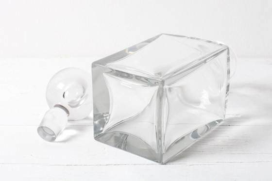 Carafe à whisky en cristal style milieu du XXe siècle : carafe à liqueur en verre italien, années 1960 (photo 8 of 8)
