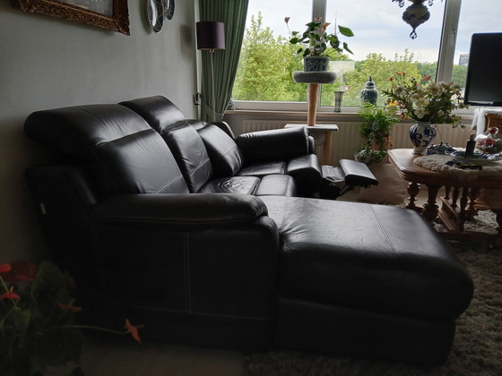 Image 1 of CHATEAUX D'AX Ledersofa mit Liegefunktion, Chaiselongue und elektrisch verstellbarer Liegefunktion