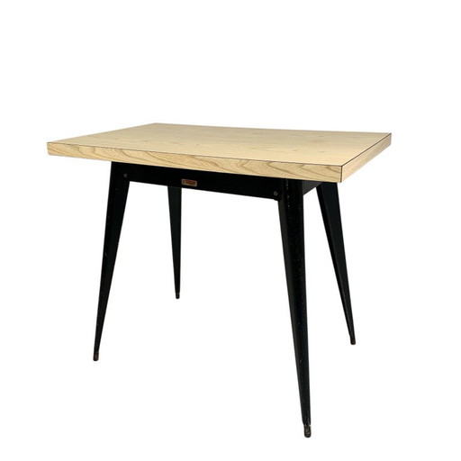 Bistro table Henri Julien, Model Tolix T55 with Formica top, 1950s