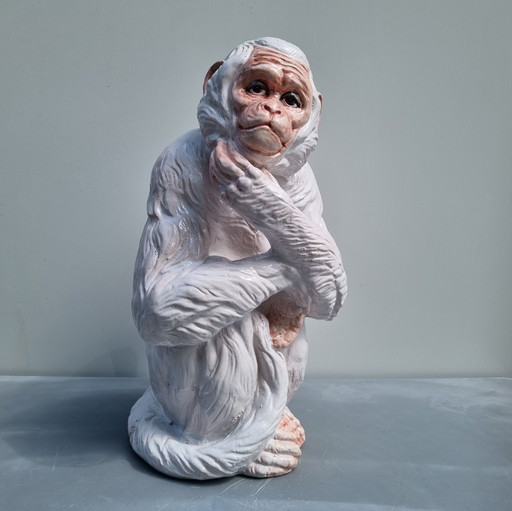 Italiaans keramiek, Aap, mid century Hollywood Regency