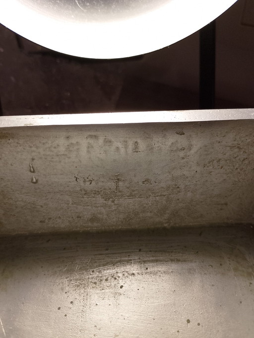 Rocco-style jewelry box in solid silvered spelter, signature