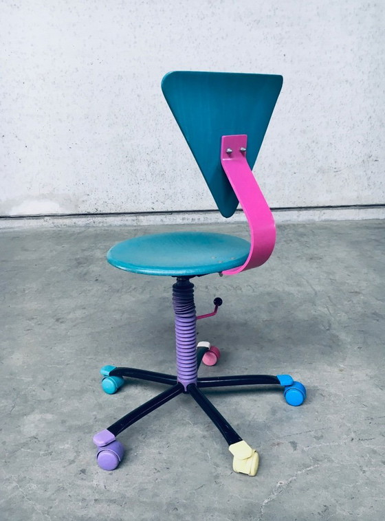Image 1 of Sedia da ufficio colorata in stile Memphis Design degli anni '80