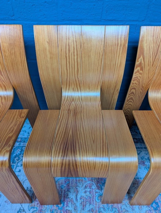 Image 1 of 4x Chaises à bandes vintage, Gijs Bakker pour Castelijn, 1970