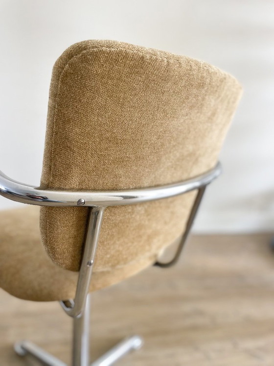 Sedia da Ufficio Vintage Anni '60 | Rivestita | Regolabile – Sedie girevoli, Polyester (photo 5 of 9)