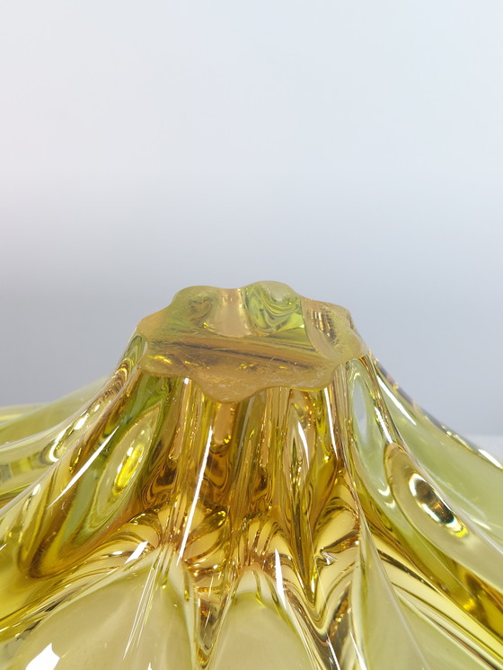 Image 1 of Ciotola per la frutta in cristallo organico vintage di metà secolo