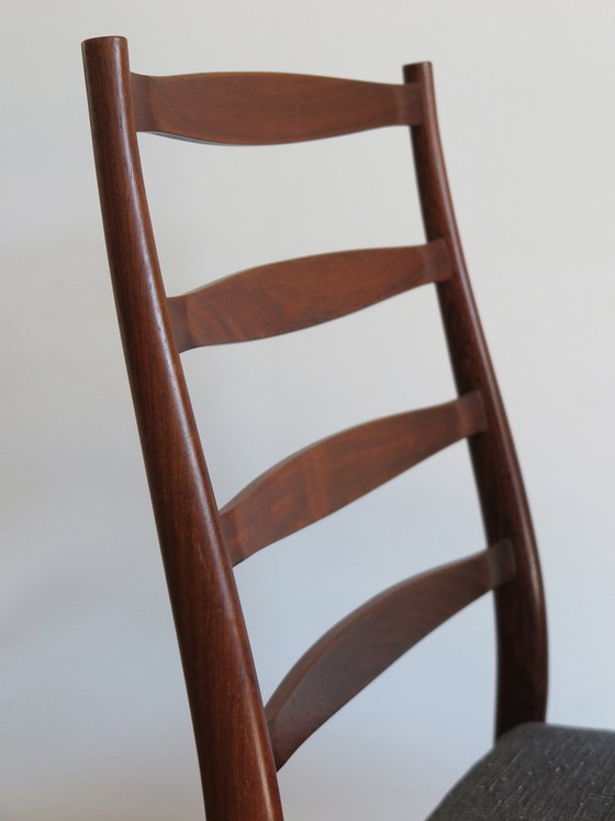 Sedie da pranzo in legno scuro di Arne Vodder, Danimarca, anni '60, set di 2, Mid Century Modern (foto 11 di 16)