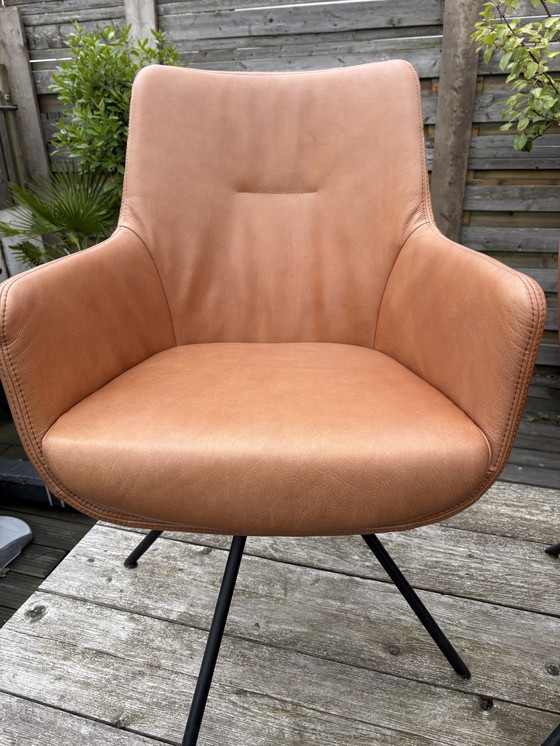 Image 1 of Esszimmerstuhl cognac Leder/Drehung WK722