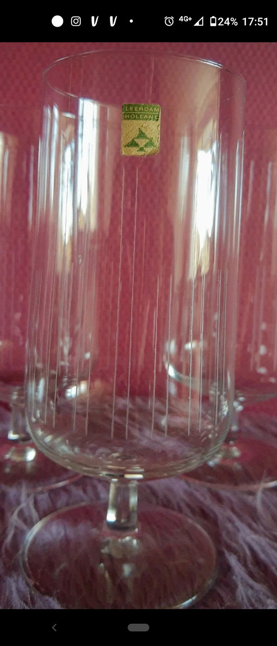Image 1 of Set 1965-1966 designer kristallen bierglazen Andries Dirk Copier 