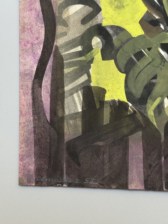 Image 1 of Jozef Hoemaeker (1911-1980) - Composition abstraite, 1952