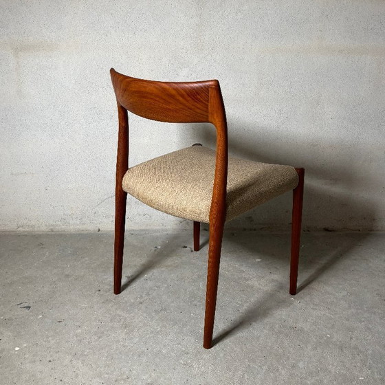 Image 1 of 6x Chaises de salle à manger modèle 77 Niels O. Møller Vintage danois