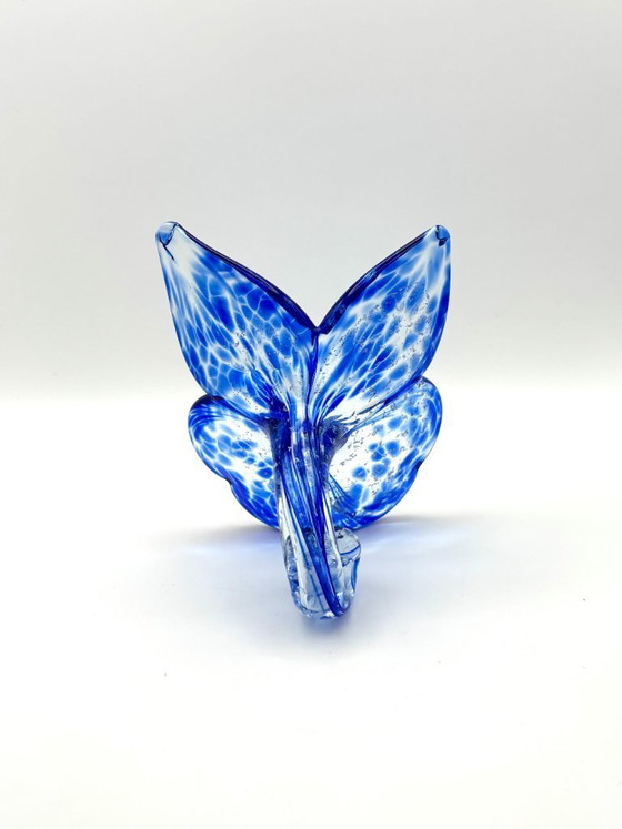 Image 1 of Paire de fleurs en verre artistique, fabriquées à la main en Italie selon la tradition vénitienne de Murano, 18 x 19 x 10 cm
